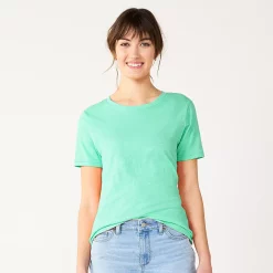 Women's Tall Sonoma Goods For Life® Essential Crewneck Tee -Sonoma Store 5686288 Mint Green Blue