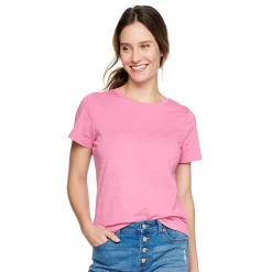 Women's Tall Sonoma Goods For Life® Essential Crewneck Tee -Sonoma Store 5686288 Pink