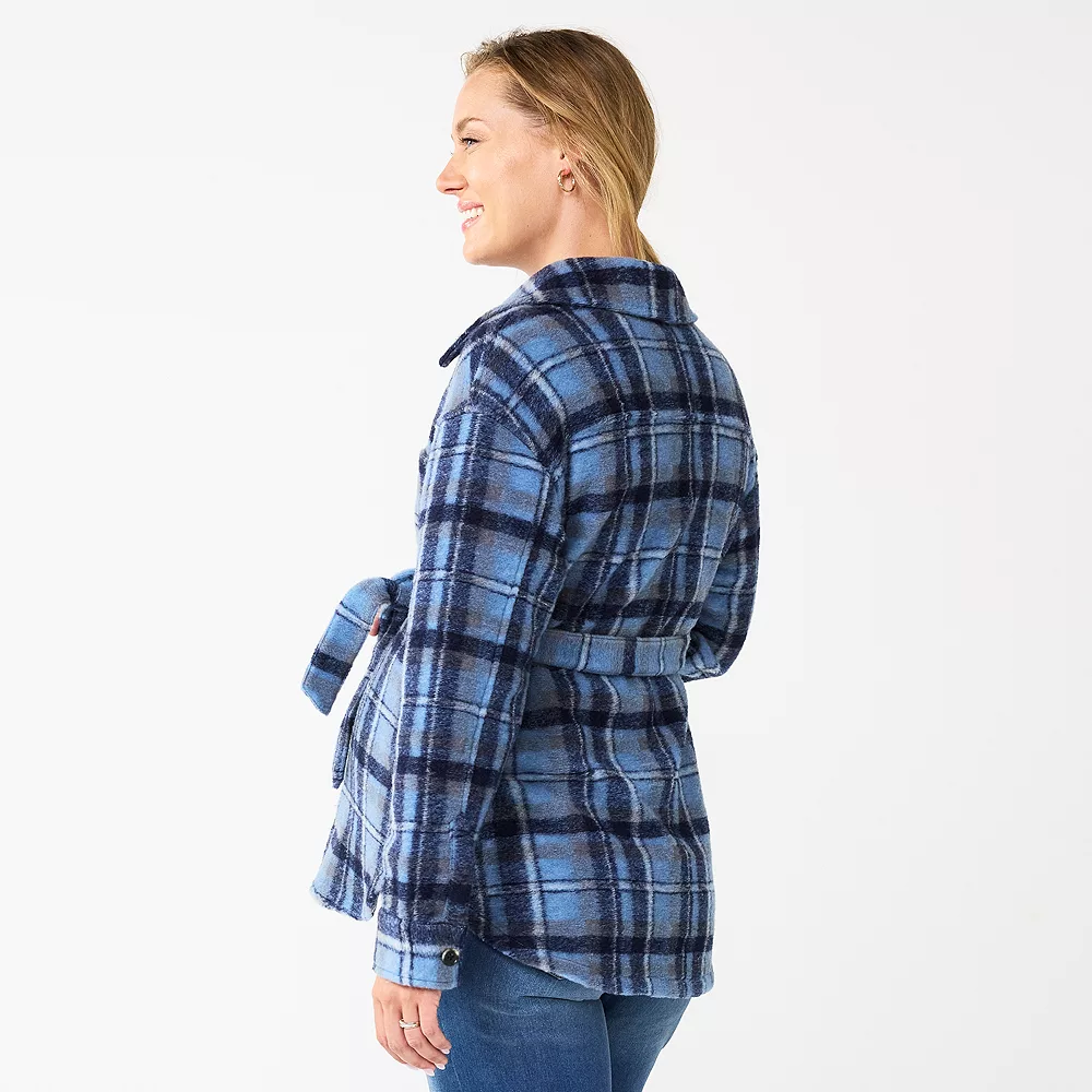 Maternity Sonoma Goods For Life® Belted Shacket 5 Maternity Sonoma Goods For Life® Belted Shacket - Image 3