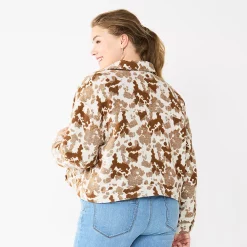 Plus Size Sonoma Goods For Life® Cropped Shacket -Sonoma Store 5686820 ALT