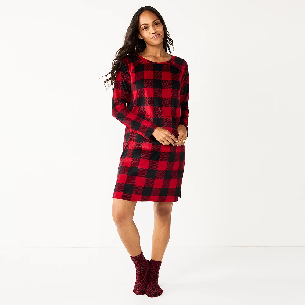 Women's Sonoma Goods For Life® 2-pc. Long Sleeve Crewneck Sleepshirt & Socks Set 4 Women's Sonoma Goods For Life® 2-pc. Long Sleeve Crewneck Sleepshirt & Socks Set - Image 2