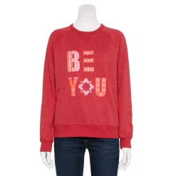 Petite Sonoma Goods For Life® Everyday Crewneck Sweatshirt -Sonoma Store 5690936 Red Be You