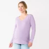 Maternity Sonoma Goods For Life® Essential Long Sleeve V-Neck Tee 2 Maternity Sonoma Goods For Life® Essential Long Sleeve V-Neck Tee -Sonoma Store 5691532 Purple