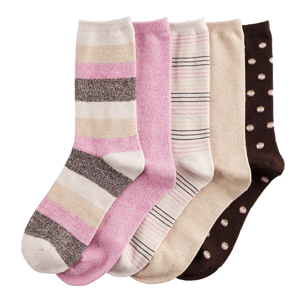 Sonoma Goods For Life® 5 Pack Stripes Crew Socks 4 Sonoma Goods For Life® 5 Pack Stripes Crew Socks - Image 2
