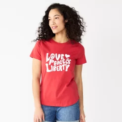 Women's Sonoma Goods For Life® Patriotic Graphic Tee -Sonoma Store 5757625 Red Love Liberty