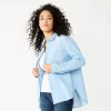 Women's Sonoma Goods For Life® Relaxed Button Down Shirt -Sonoma Store 5763233 Chambray