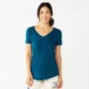 Women's Sonoma Goods For Life® Essential V-Neck Tee -Sonoma Store 5824995 Blue