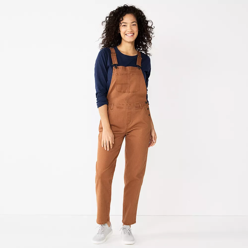 Women's Sonoma Goods For Life® Cropped Jean Overalls 4 Women's Sonoma Goods For Life® Cropped Jean Overalls - Image 2
