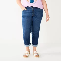 Plus Size Sonoma Goods For LifeĀ® Rolled Hem Crop Jeans