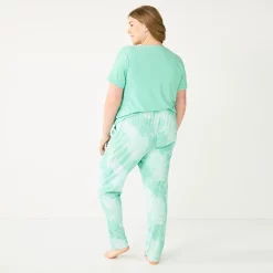 Plus Size Sonoma Goods For Life® 3-piece Pajama Top, Pajama Shorts & Pajama Pants Sleep Set -Sonoma Store 5879135 ALT