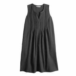 Women's Sonoma Goods For Life® Sleeveless Pintuck Tank Dress -Sonoma Store 5903884 Black