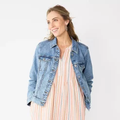 Women's Sonoma Goods For Life® Denim Jacket -Sonoma Store 5923729 Light Wash