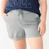Plus Size Sonoma Goods For Life® Utility Shorts -Sonoma Store 5926948 Light Gray