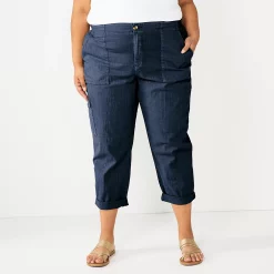 Plus Size Sonoma Goods For LifeĀ® Cargo Utility Capri Pants