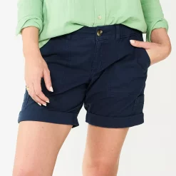 Petite Sonoma Goods For Life® Utility Bermuda Shorts -Sonoma Store 5927882 Navy