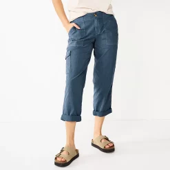 Women's Sonoma Goods For Life® Cargo Utility Capri Pants -Sonoma Store 5928818 Blue