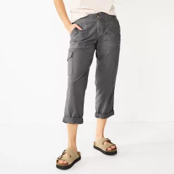 Women's Sonoma Goods For Life® Cargo Utility Capri Pants -Sonoma Store 5928818 Dark Gray