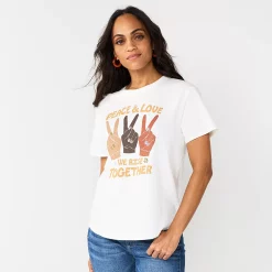 Women's Sonoma Goods For Life® Relaxed Graphic Tee -Sonoma Store 5974706 Ivory Peace