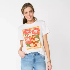 Women's Sonoma Goods For Life® Relaxed Graphic Tee -Sonoma Store 5974706 Red Floral