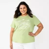 Plus Size Sonoma Goods For Life® Relaxed Graphic Tee -Sonoma Store 5988101 Green Mind
