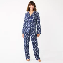 Women's Sonoma Goods For Life® Knit Pajama Shirt & Pajama Pants Sleep Set