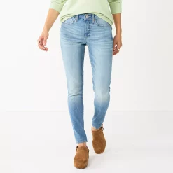 Women's Sonoma Goods For Life® Curvy High-Waisted Skinny Jeans -Sonoma Store 6120421 Super Light Wash