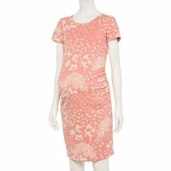 Maternity Sonoma Goods For Life® Everyday T-Shirt Dress -Sonoma Store 6120641 Pink Floral