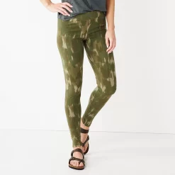 Women's Sonoma Goods For Life® Midrise Leggings -Sonoma Store 6120748 Olive Water Wash